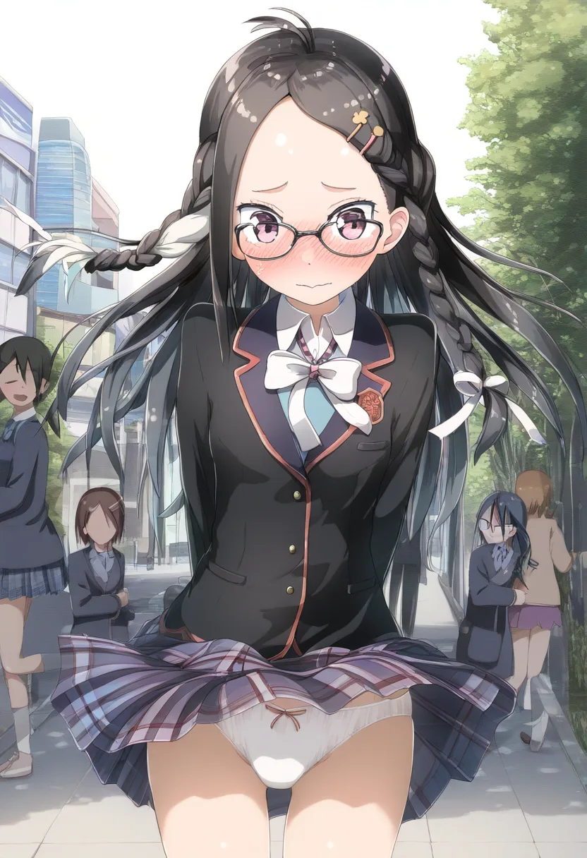 眼鏡委員長どののパンツと恥じらう表情