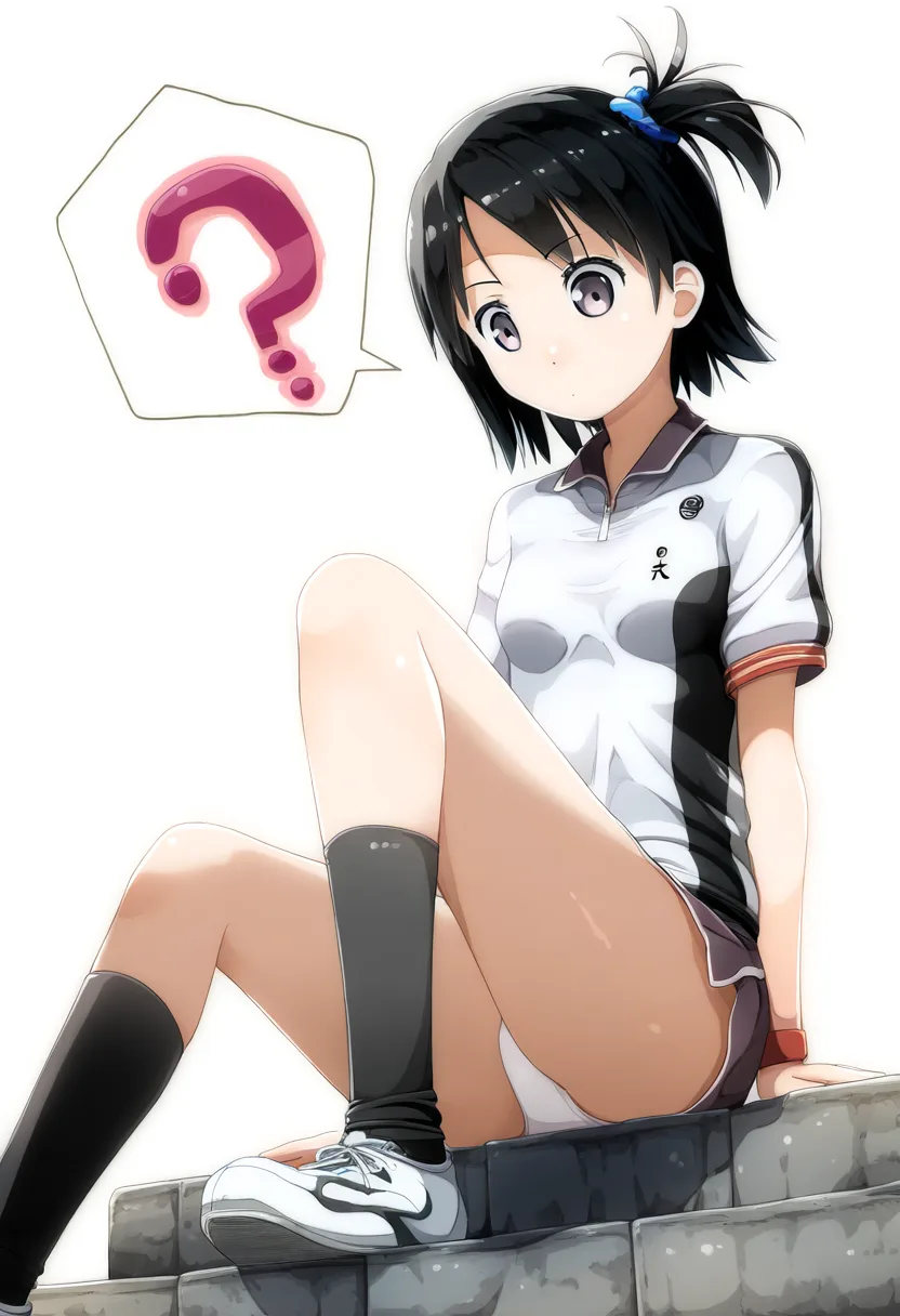 階段の上でパンツ見せてる元気な彼女