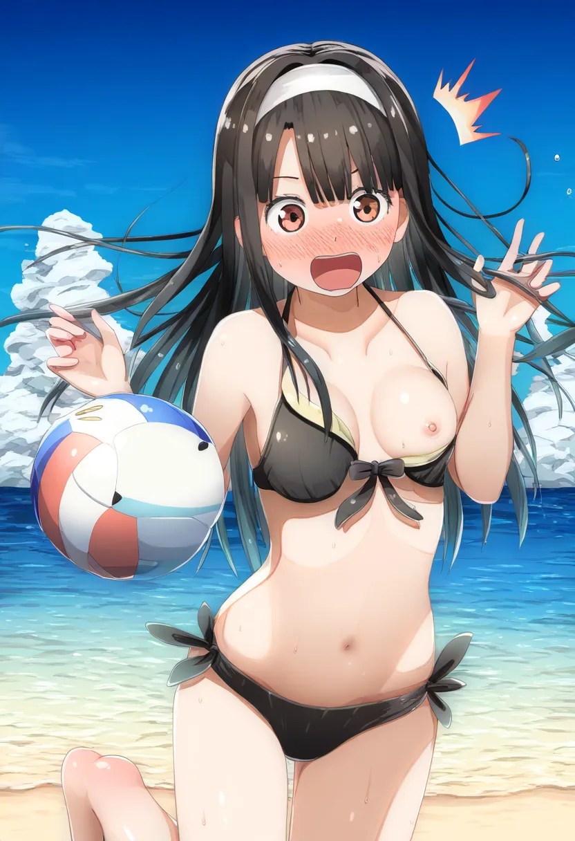 黒髪ぱっつん女子のおっぱいと表情だけで抜ける画像