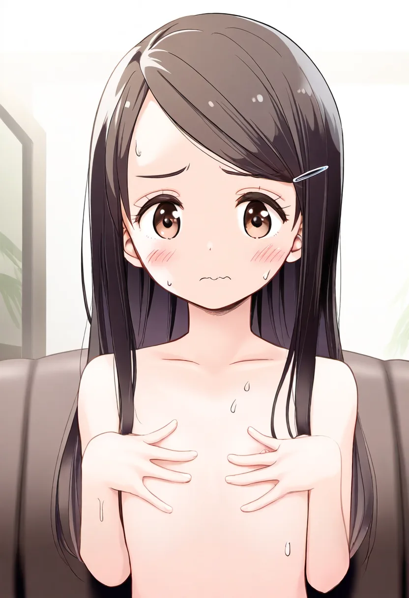 おっぱい隠す女子