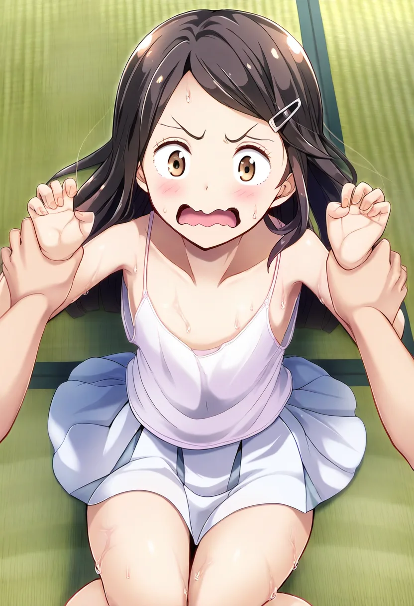 両腕を掴まれた女子