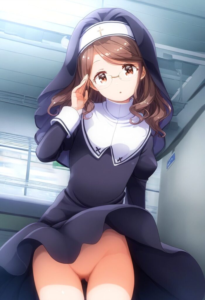 清華はスカート捲れたらノーパンだった