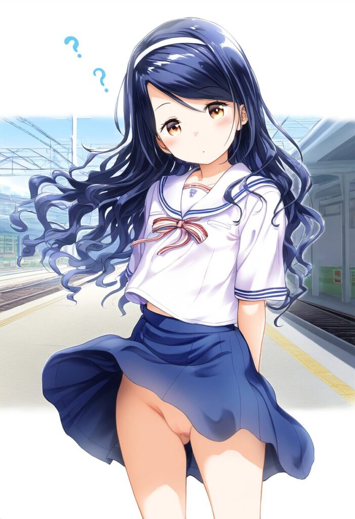 ノーパンなのに気づかないあどけなさ１００％女子