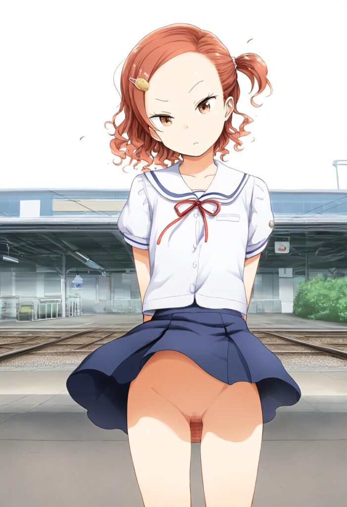 夏霧はノーパンなのに気づかない