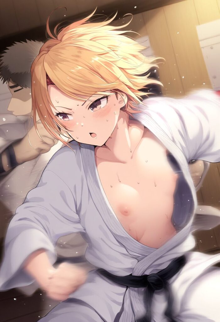 速水すみかと柔道中におっぱいチラリ