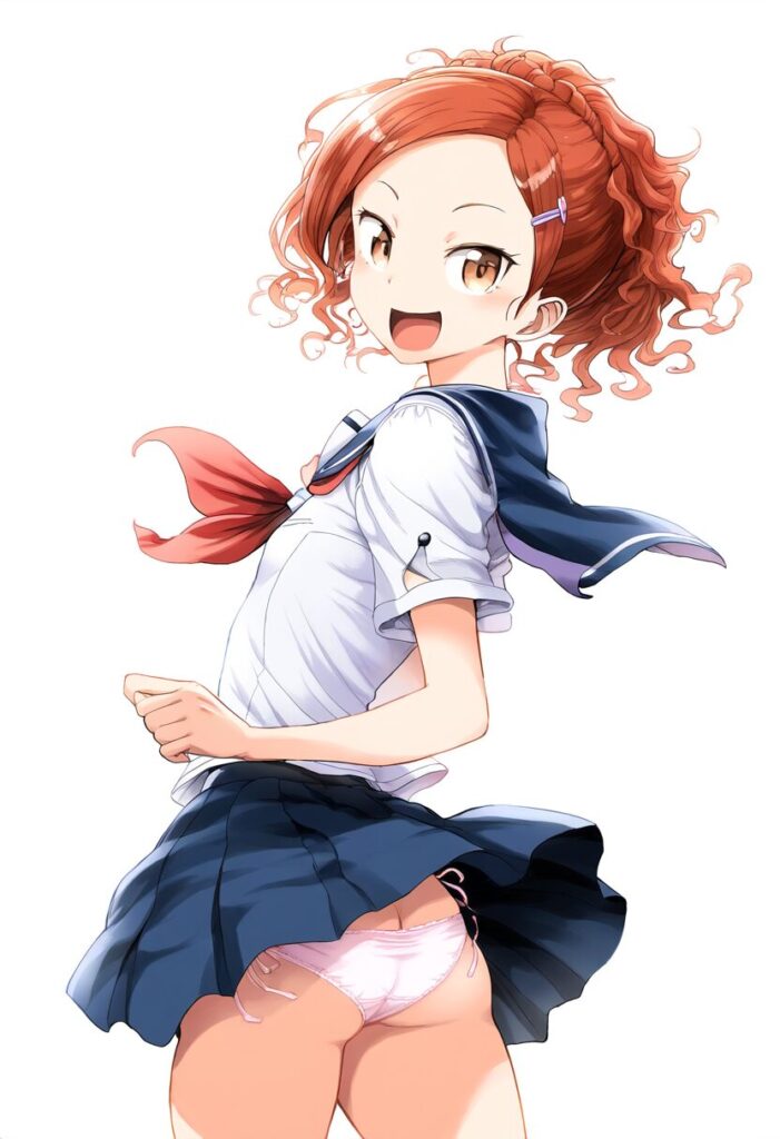 お尻丸見えな気の強そうな女子