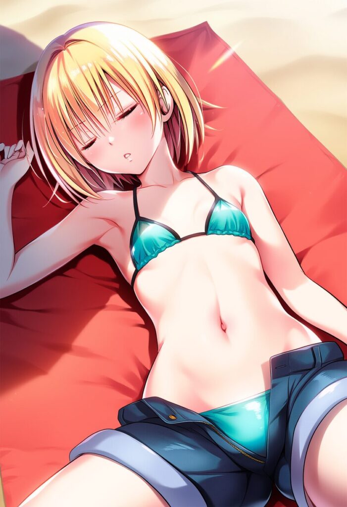 ビーチであまりにも無防備なお姫様