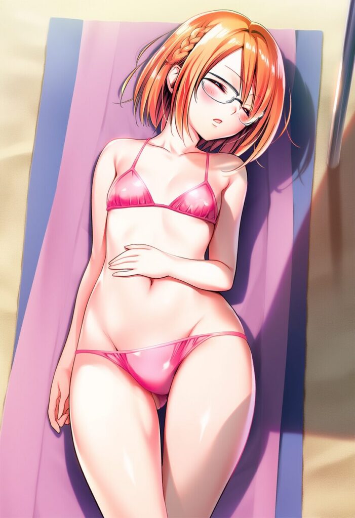 ビーチであまりにも無防備なシャーロット