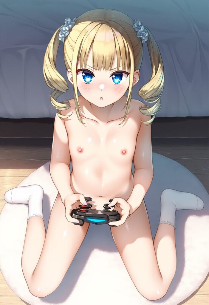 ツインテ金髪女子はゲームに夢中