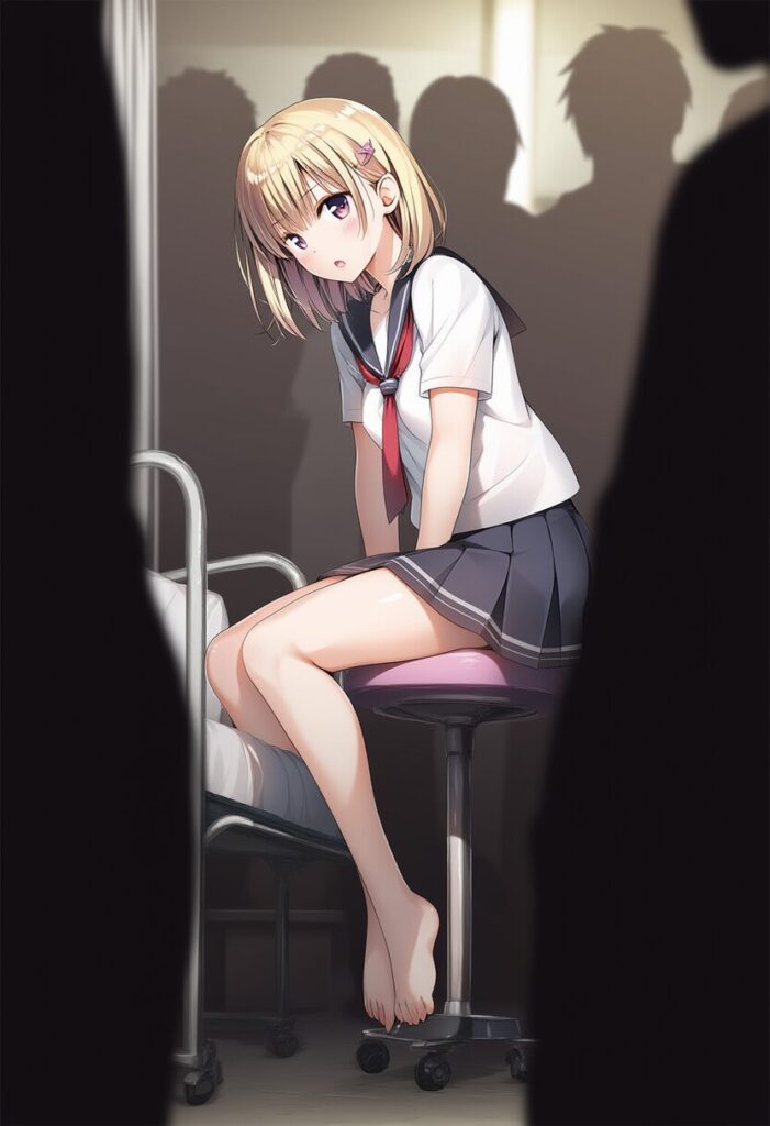 金髪で可愛い女子は保健室で診断を受ける