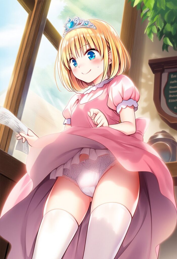 元気の良い姫はメイド姿でパンチラ