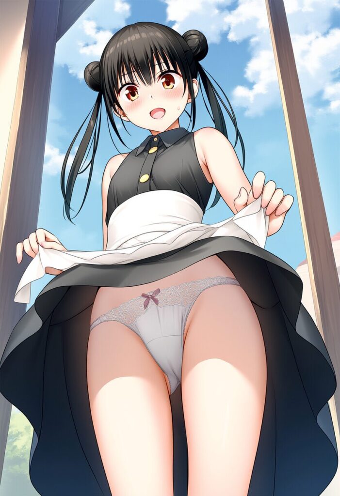 パンチラする可愛い女子