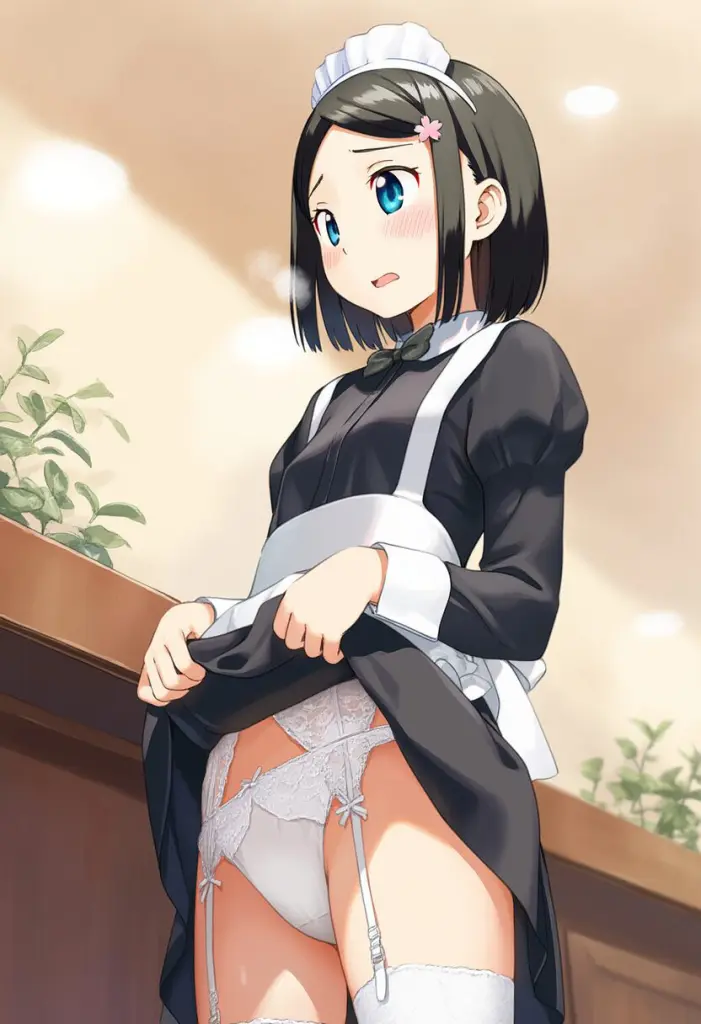 黒髪ぱっつん委員長は注文に応じてパンツ見せる