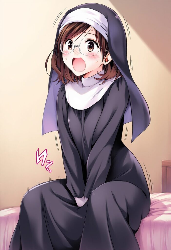 シスターはオナニーしてるところを見られてしまった。