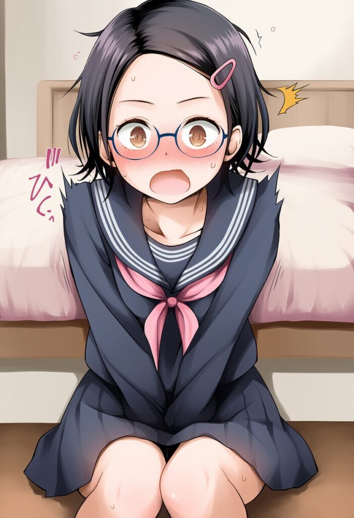 メガネの女の子はオナニーしてるところを見られてしまった。