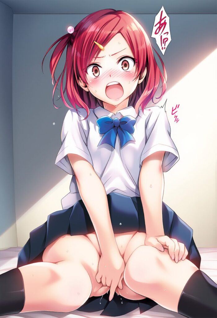 赤髪女子はオナニーしてるところを見られてしまった。