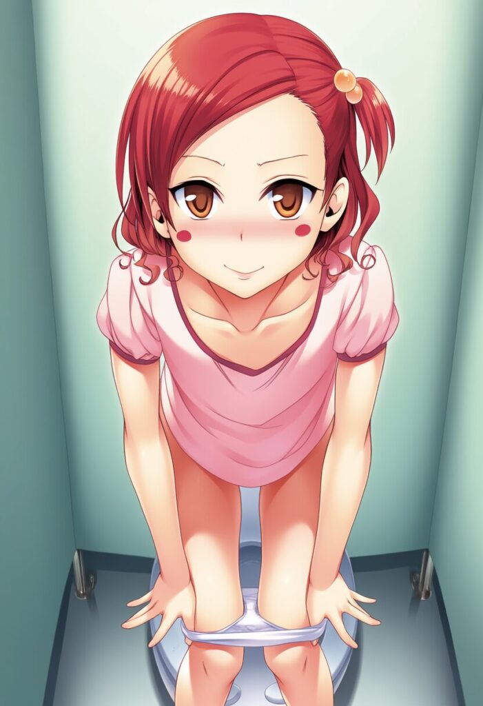 夏霧はパンツをおろし中