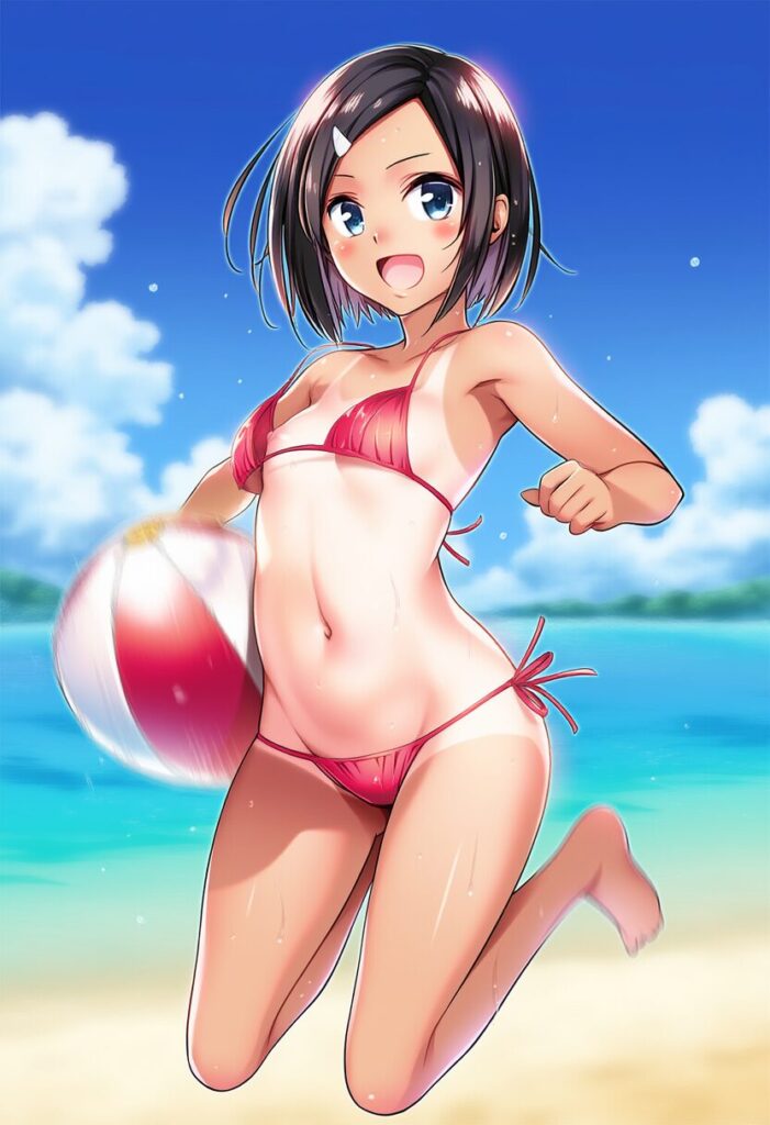 スポーツ女子はビーチバレーでポロリ