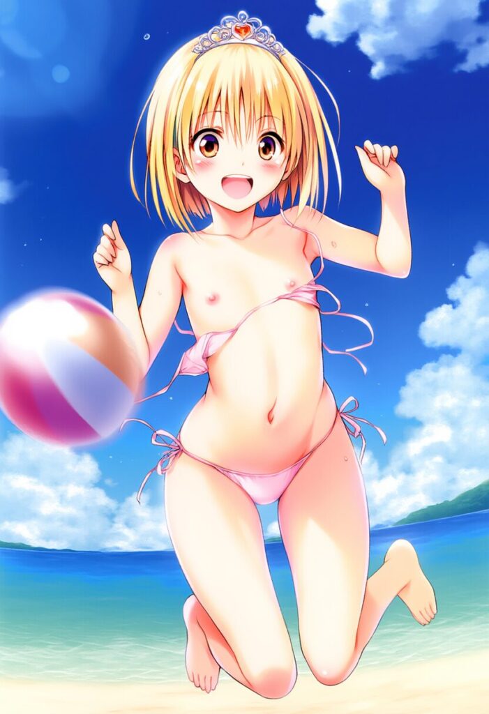 元気の良い姫はビーチバレー中