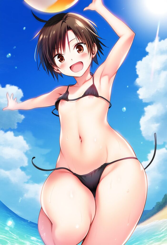 リズはポロリに気づかない