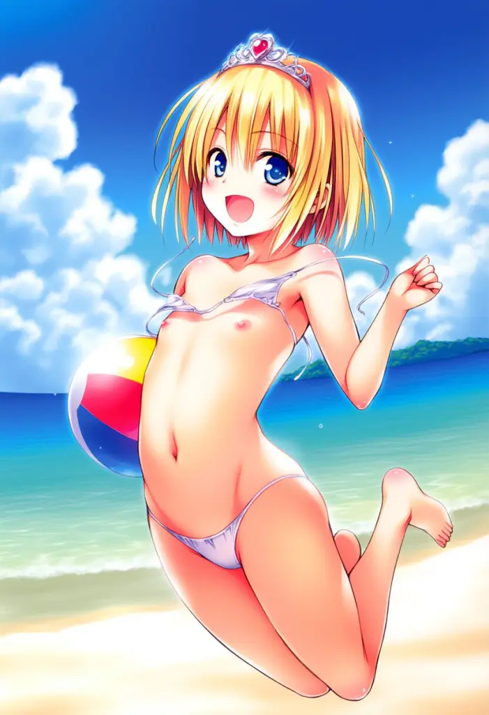 可愛いプリンセスはビーチバレーでポロリ