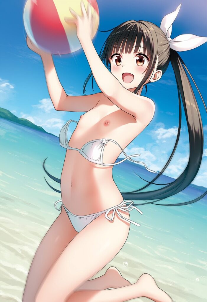 みつきはビーチバレー中