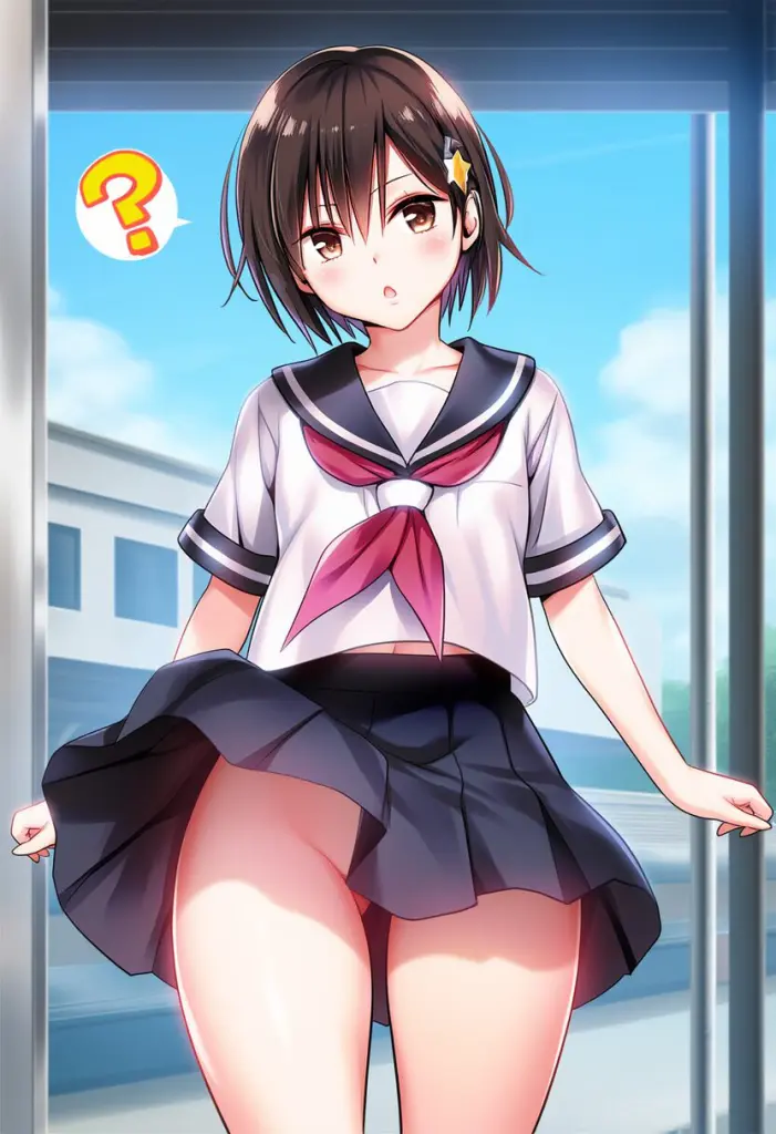 スカート捲れ上がるリズ