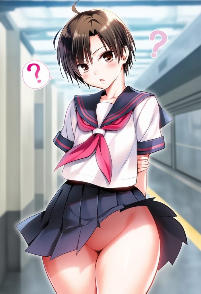 ノーパンなのに気づかないリズ