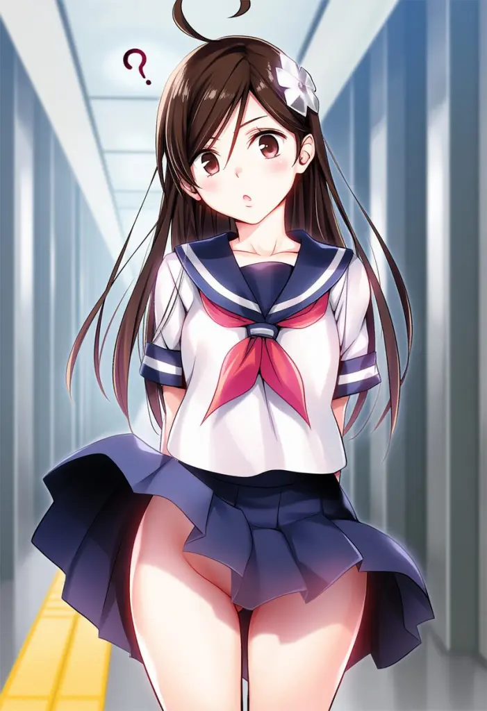 茶髪のお姉さんはスカート捲れたらノーパンだった