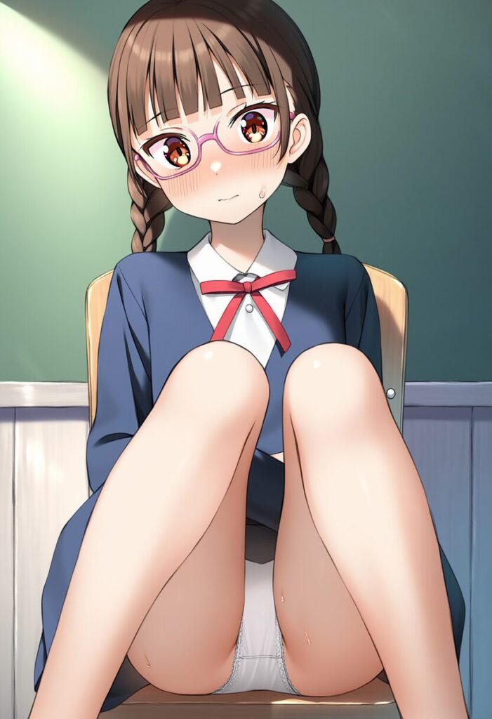 気づいてしまったメガネおさげ女子