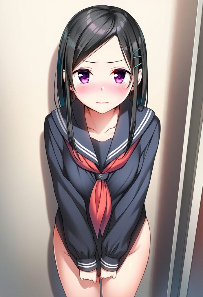 校則違反の罰を受けている超絶可愛い系女子