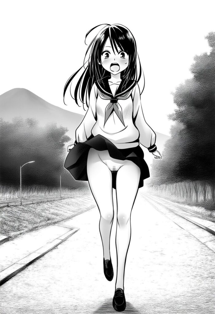 優しそうなお姉さんのスカートが捲れ上がってるが、中身はノーパン