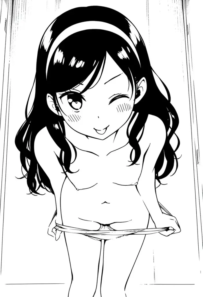 あどけない女の子はイタズラな笑顔で脱いでる