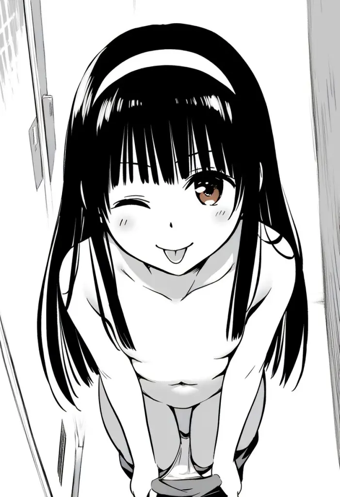 黒髪女子はイタズラな笑顔で脱いでる