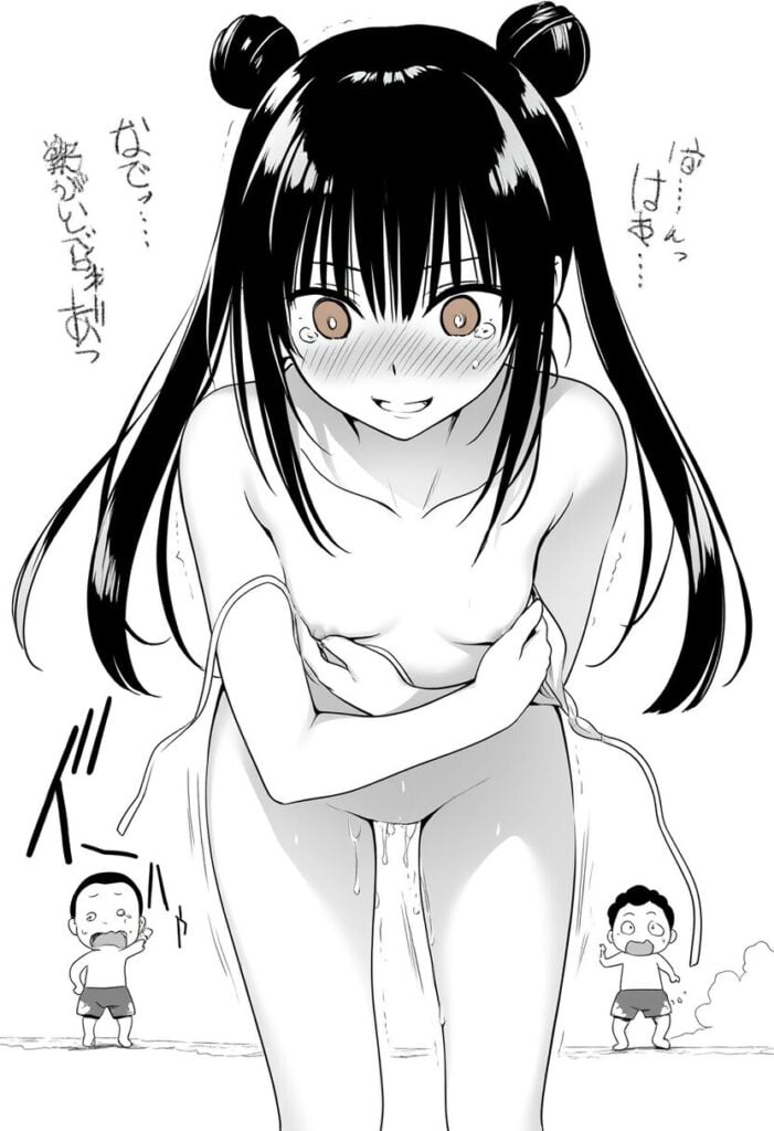 可愛い女子はビーチで裸になって恥ずかしい