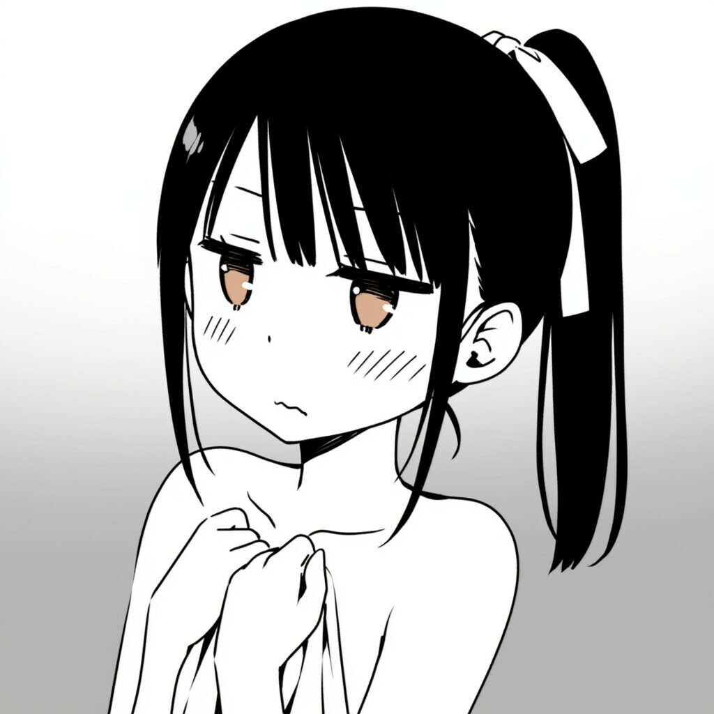 みつきは温泉で手ブラでジト目