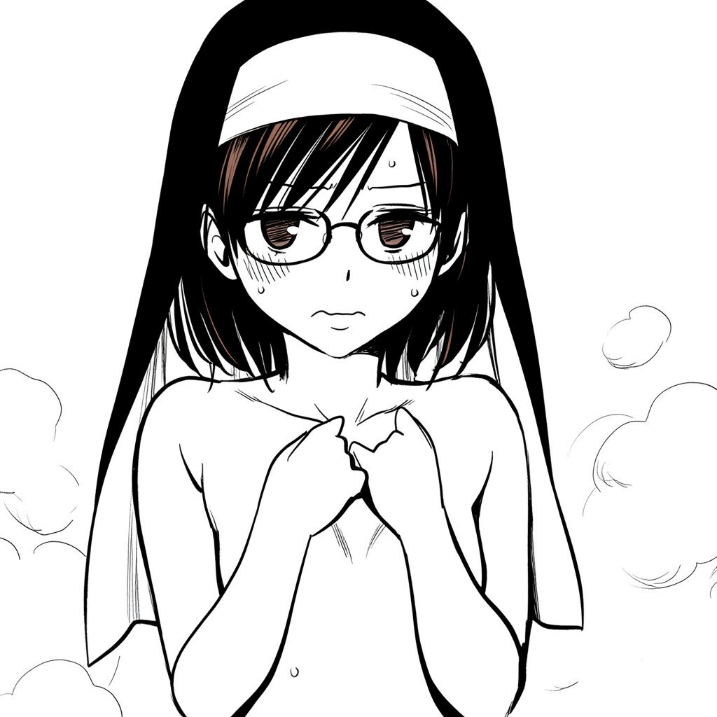 清華は温泉で手ブラでジト目