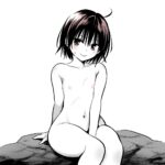 リズは温泉で笑顔でおっぱい見せてる