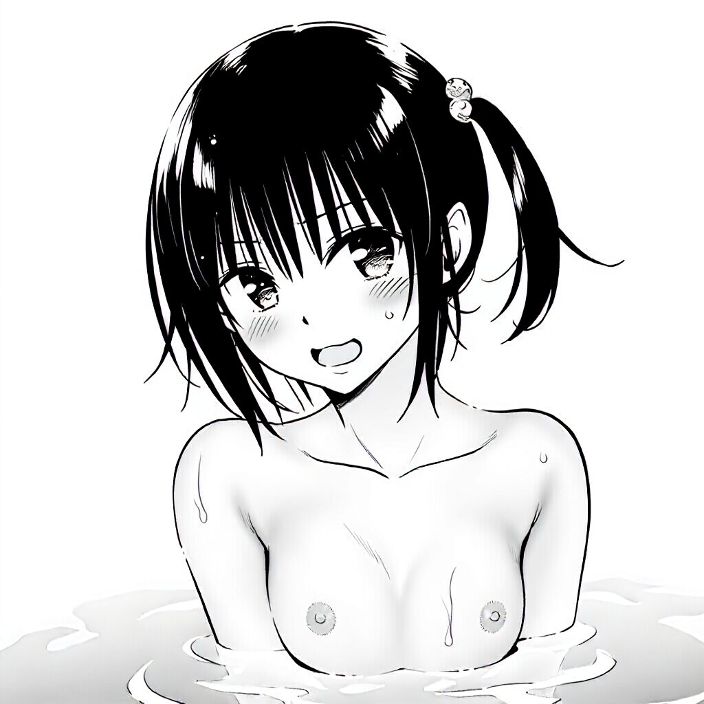 元気な彼女は温泉で笑顔でおっぱい見せてる