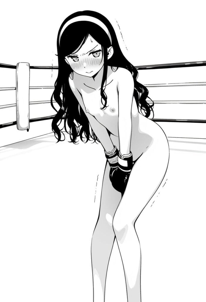可愛らしい女子は全裸でボクシング