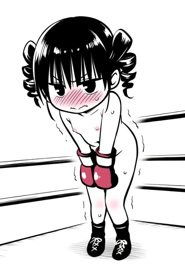 ツインテ女子は全裸でボクシング