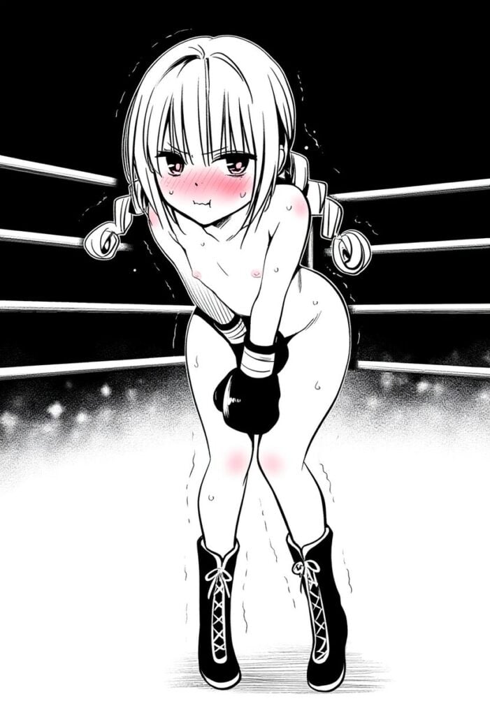 金髪ツインテール女子は全裸でボクシング