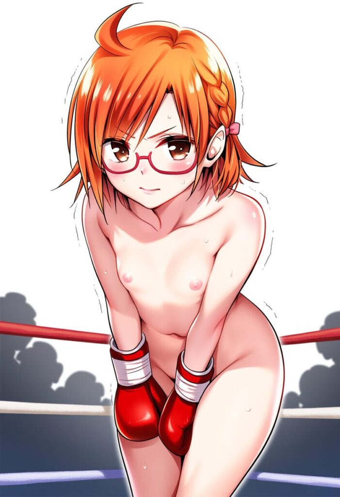 シャーロットは全裸でボクシング