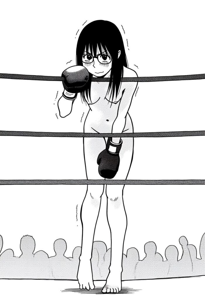 吉田ヒナミは全裸でボクシング