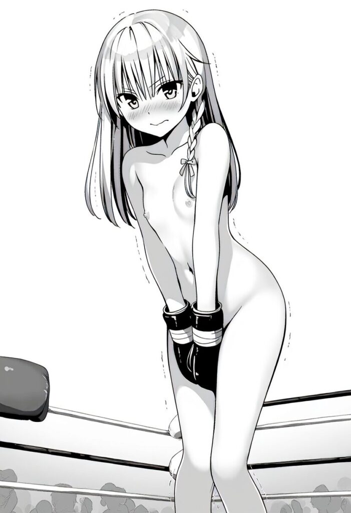 パツキン女子は全裸でボクシング