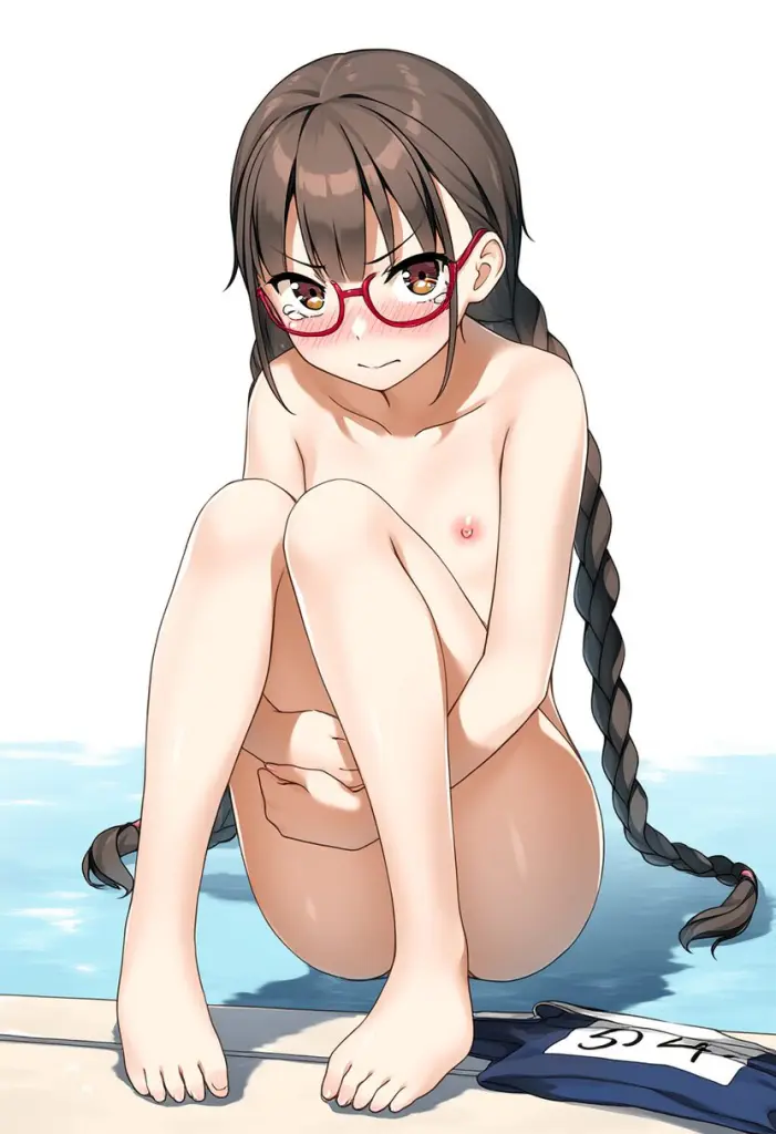 メガネおさげ女子は犯されて怒っている