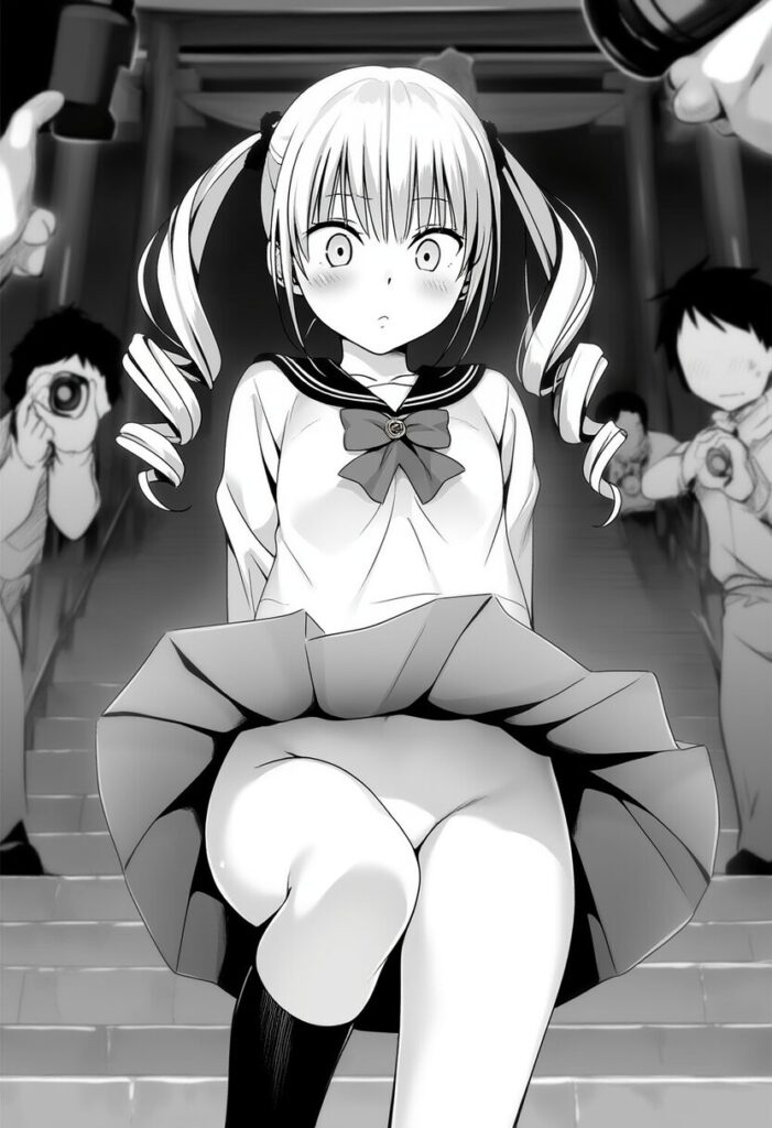 ツインテ女子はノーパンで撮影されている