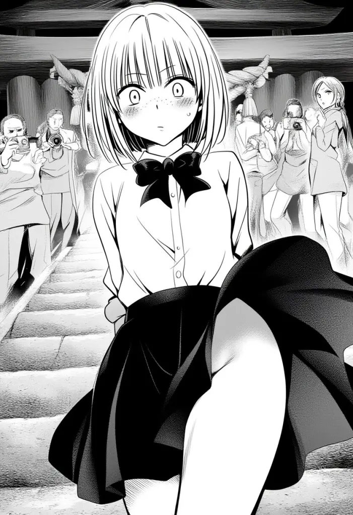 金髪ポニテ女子はノーパンで撮影されている