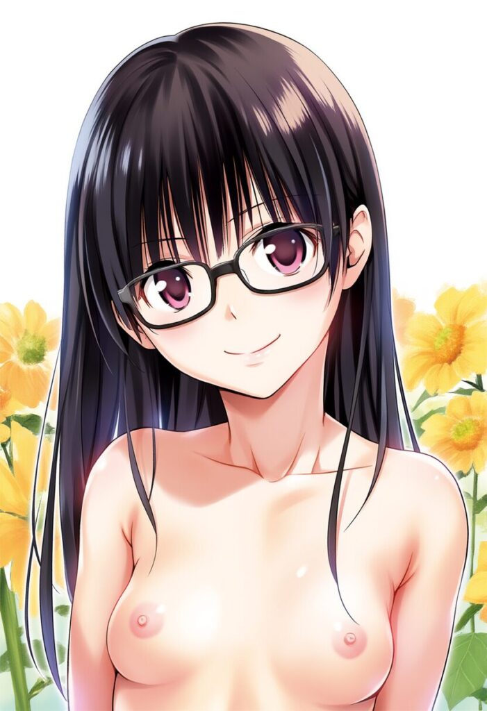 吉田ヒナミは花に囲まれたところで全裸