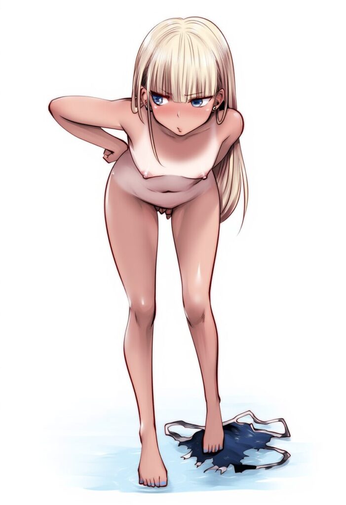 松井このめはプールでジト目で全裸